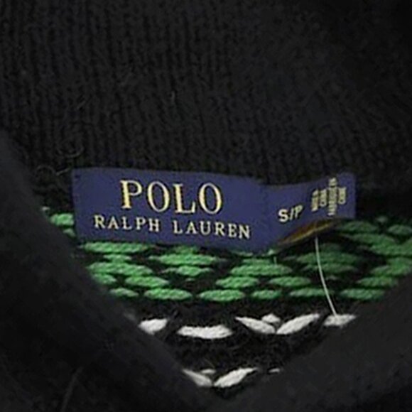 NEW $265 Polo Ralph Lauren Snowflake Sweater! Black Cotton Angora Cashmere SLIM - Picture 5 of 5